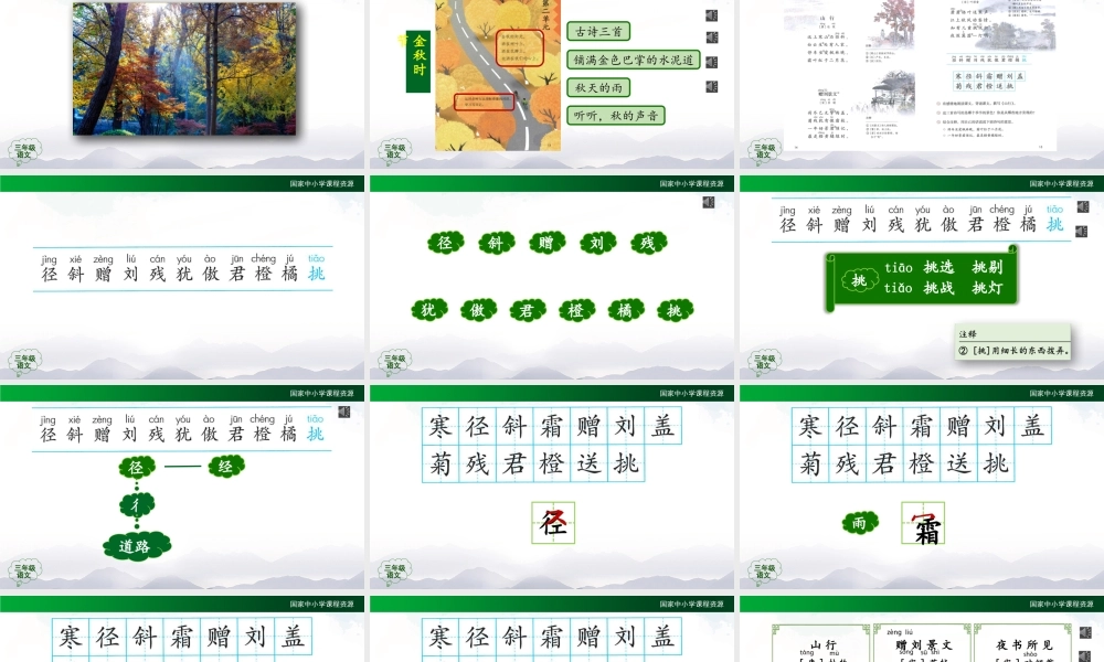 0915三年级语文（统编版）《古诗三首》(第一课时)-教学课件 .pptx