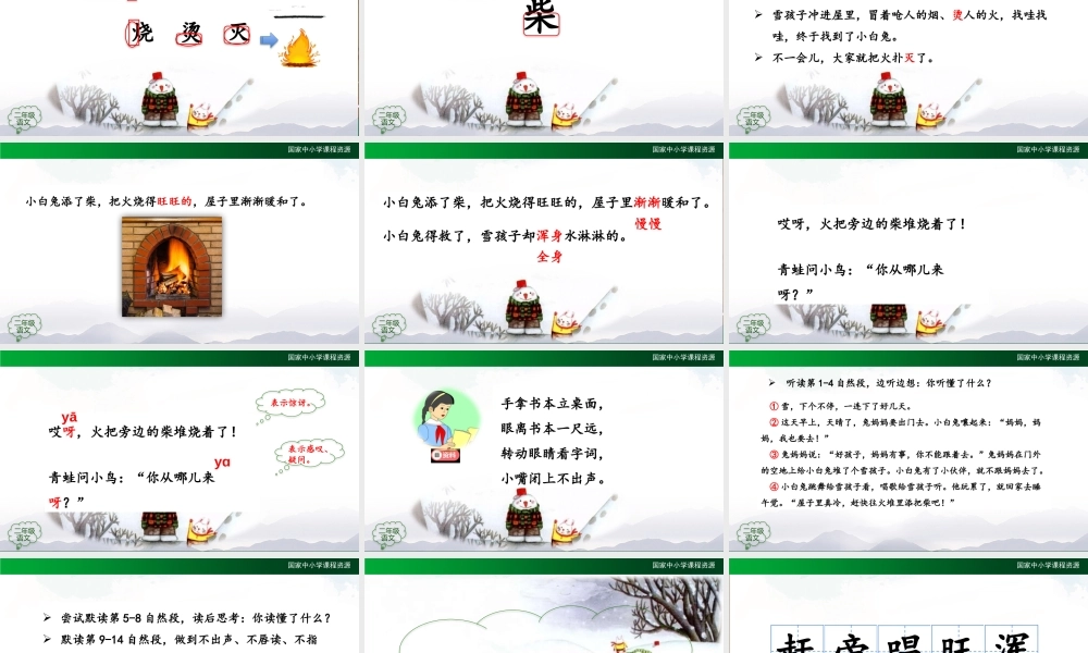 1130二年级【语文(统编版)】《雪孩子》第一课时-2PPT课件 .pptx