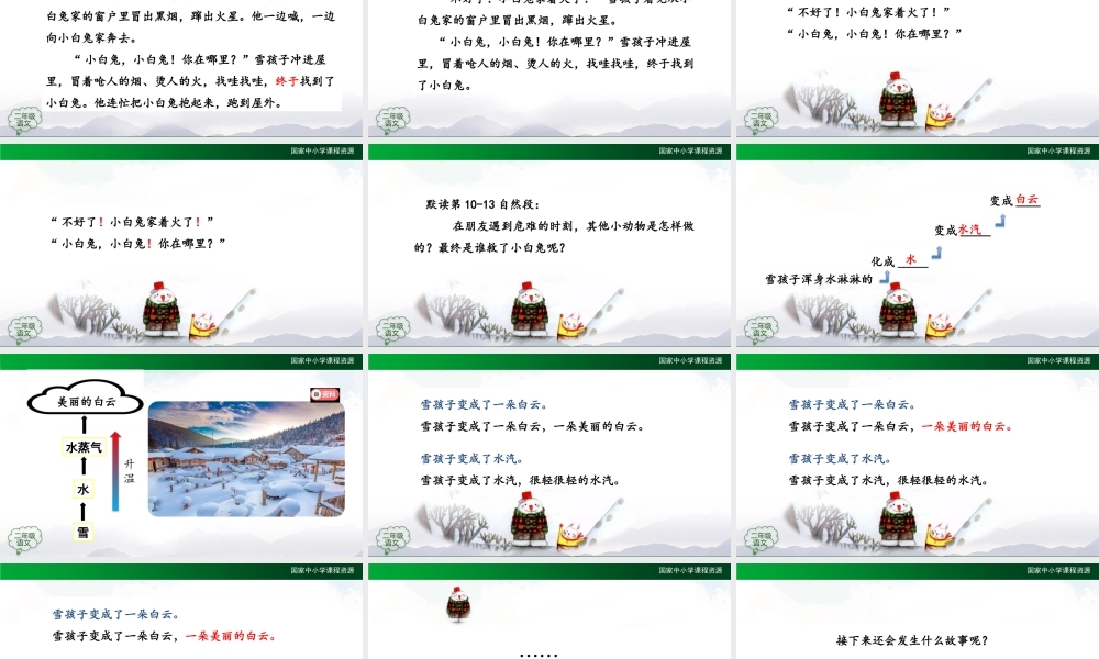 1201二年级【语文(统编版)】《雪孩子》第二课时-2PPT课件 .pptx
