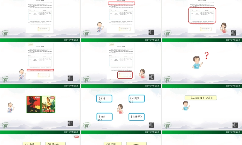 1214五年级【语文(统编版)】口语交际《我最喜欢的人物形象》-2PPT课件 .pptx