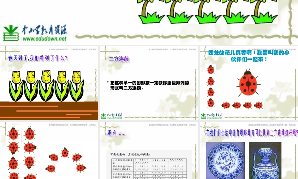 苏教小学美术二上《7相同图样排排队》PPT课件 (2) .ppt
