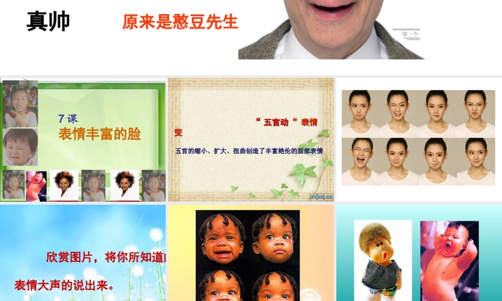 苏教小学美术五上《第7课表情丰富的脸》PPT课件.ppt