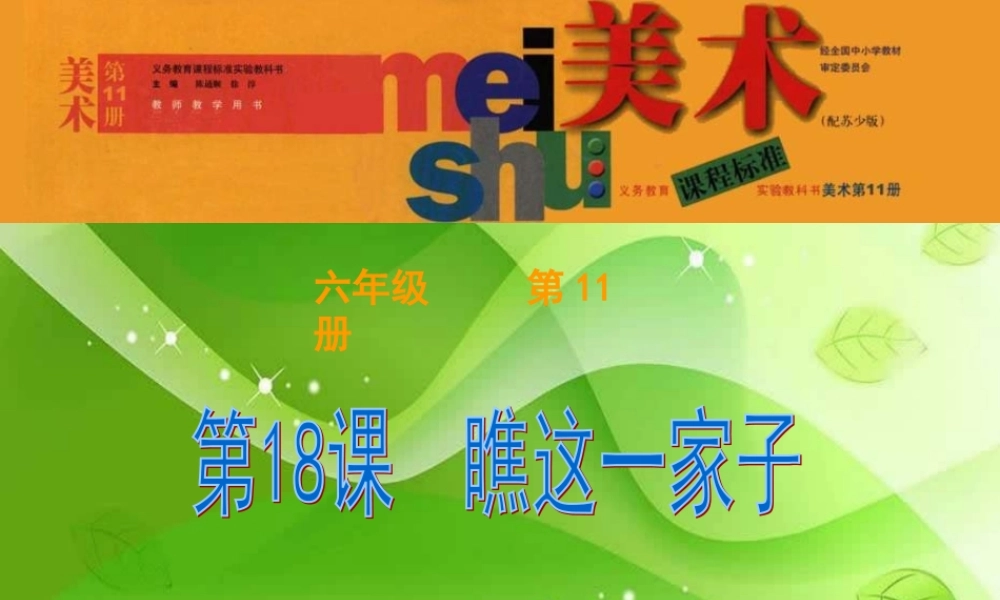 苏教小学美术六上《第15课瞧这一家子》PPT课件.ppt