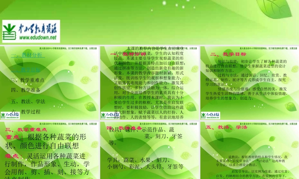 苏教小学美术六上《第5课蔬菜的联想》PPT课件 (2).ppt