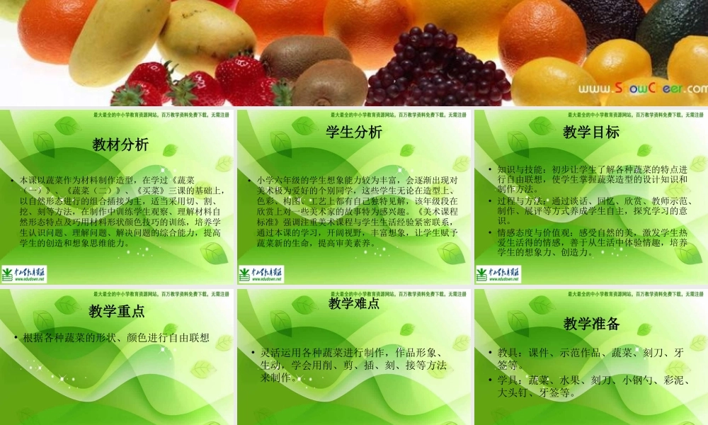 苏教小学美术六上《第5课蔬菜的联想》PPT课件 (7).ppt