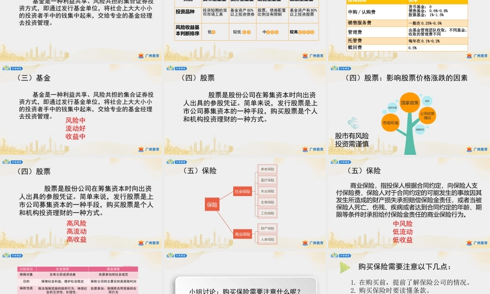 课时10_第三单元 家庭理财有规划_第4课时家庭理财的投资工具-课件.pptx