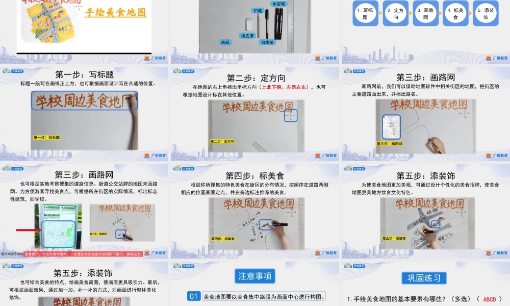 课时10_第三单元 广府美食小达人_第2课时 手绘广州美食地图-课件.ppt