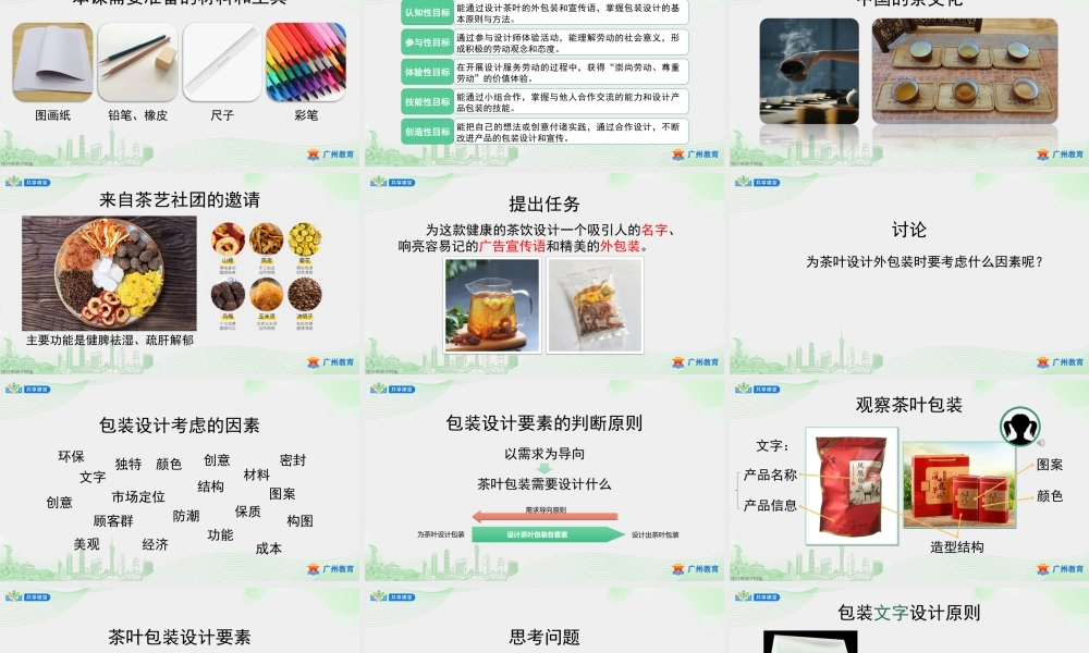 课时3_第四单元 茶艺文化习礼仪_第3课时 茶叶包装与宣传-课件【虚拟宝库网www.xunibaoku.com】.ppt
