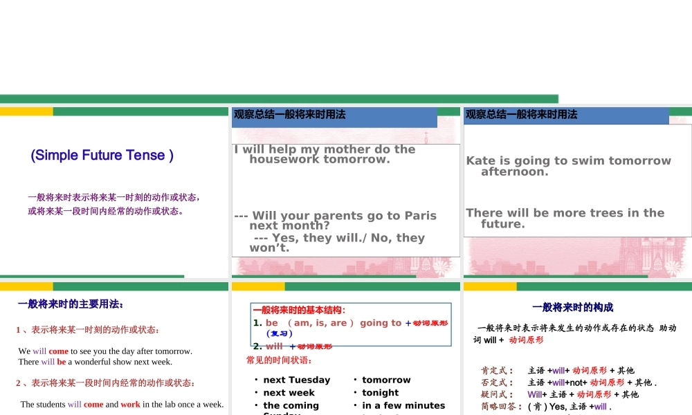 Unit 4 What's wrong with you Lesson 23--will复习与练习.ppt