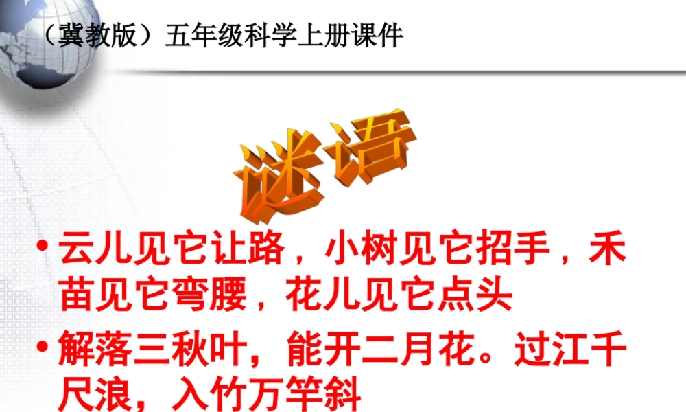 冀教小学科学五上册《16风的形成 》PPT课件 (2).ppt