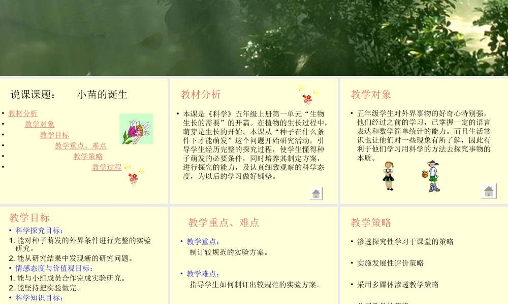 冀教小学科学五上册《1小苗的诞生 》PPT课件.ppt