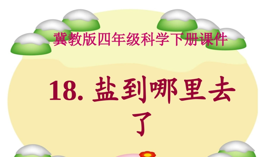 冀教小学科学四下册《18盐到哪里去了 》PPT课件 (2) .ppt