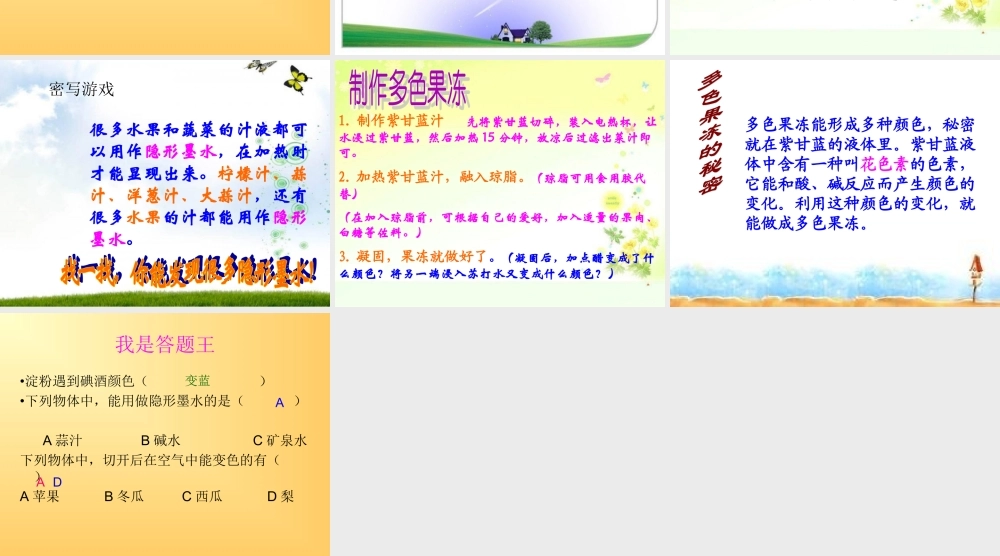 冀教小学科学四下册《21变色游戏 》PPT课件.ppt