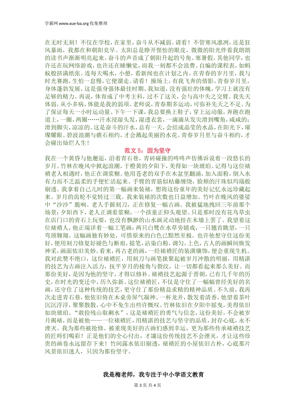 【2022中考作文分类备考】主题8：坚持、坚守类.doc_第3页