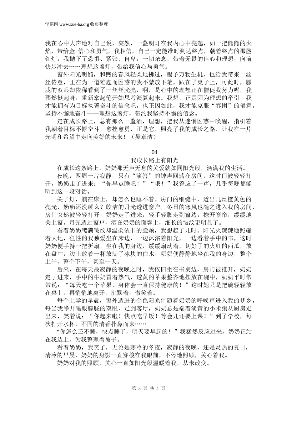 初中语文期末作文押题：我成长路上有__（范文4篇）.docx_第3页