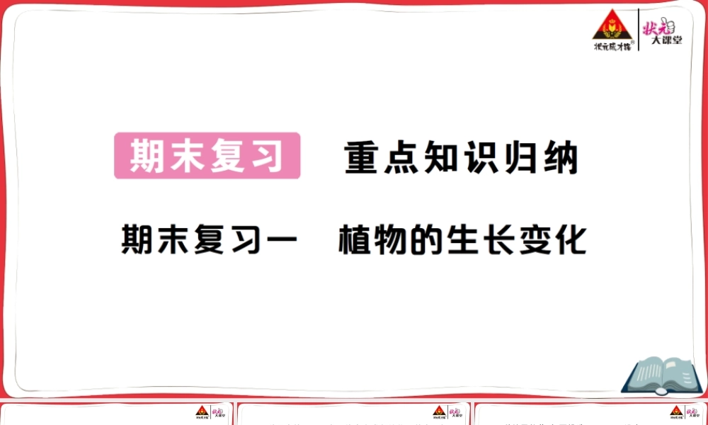 期末复习一 植物的生长变化.ppt