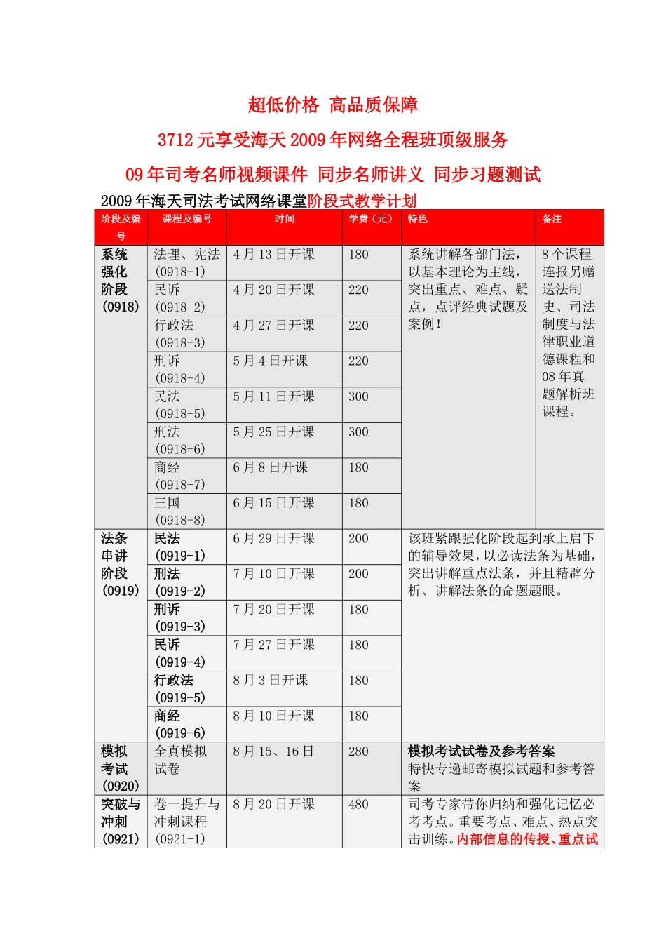 超低价格 高品质保障.doc_第1页