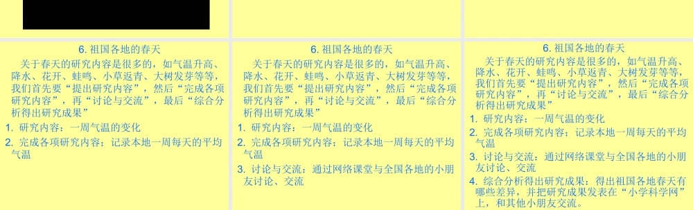 粤教版小学五年级下学期科学第六课《祖国各地的春天》【虚拟宝库网www.xunibaoku.com】.ppt