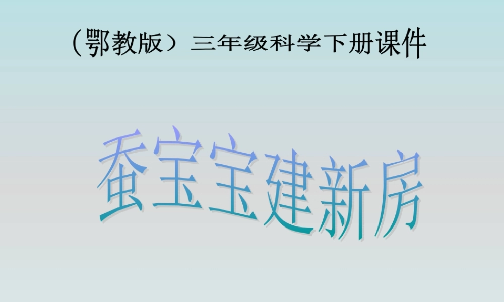 鄂教版小学科学三下《8.蚕宝宝建新房》PPT课件(4) 【学霸网www.xue-ba.org】.ppt