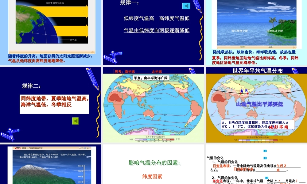 鄂教版小学科学六上《18一年中气温的变化》PPT课件.ppt