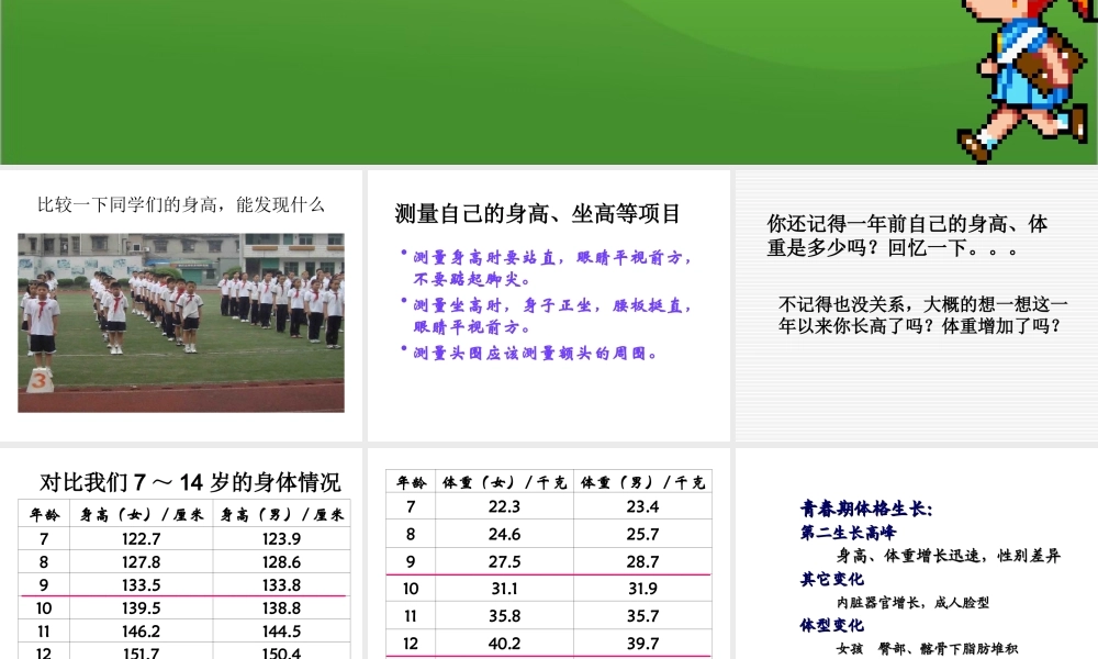 鄂教版小学科学六上《1我们的生长发育》PPT课件.ppt