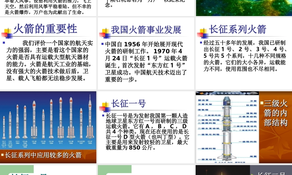 鄂教版小学科学六下《18.运载火箭》PPT课件(1) 【虚拟宝库网www.xunibaoku.com】.ppt