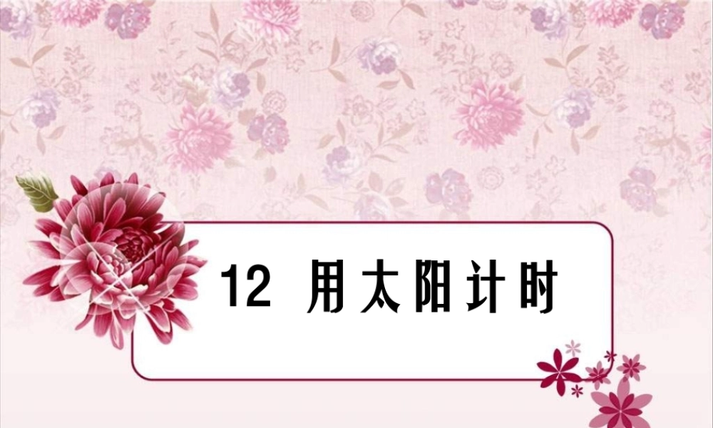 青岛小学科学三上《12 用太阳计时》PPT课件 (8) 【虚拟宝库网www.xunibaoku.com】.ppt