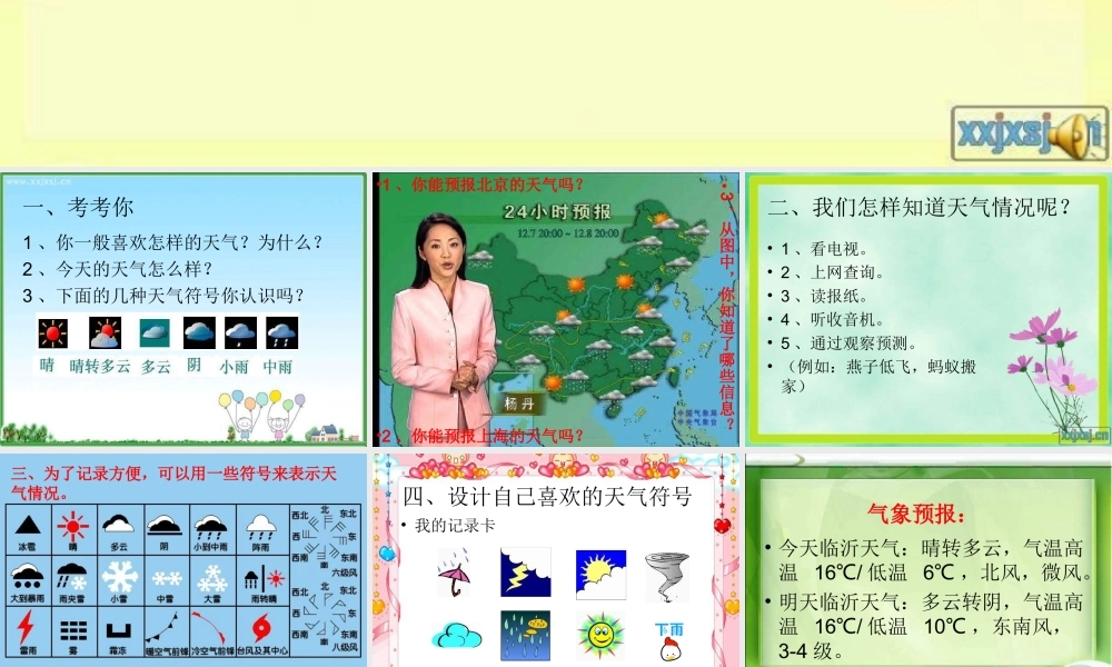 青岛小学科学三上《19 今天的天气》PPT课件 (6) 【虚拟宝库网www.xunibaoku.com】.ppt