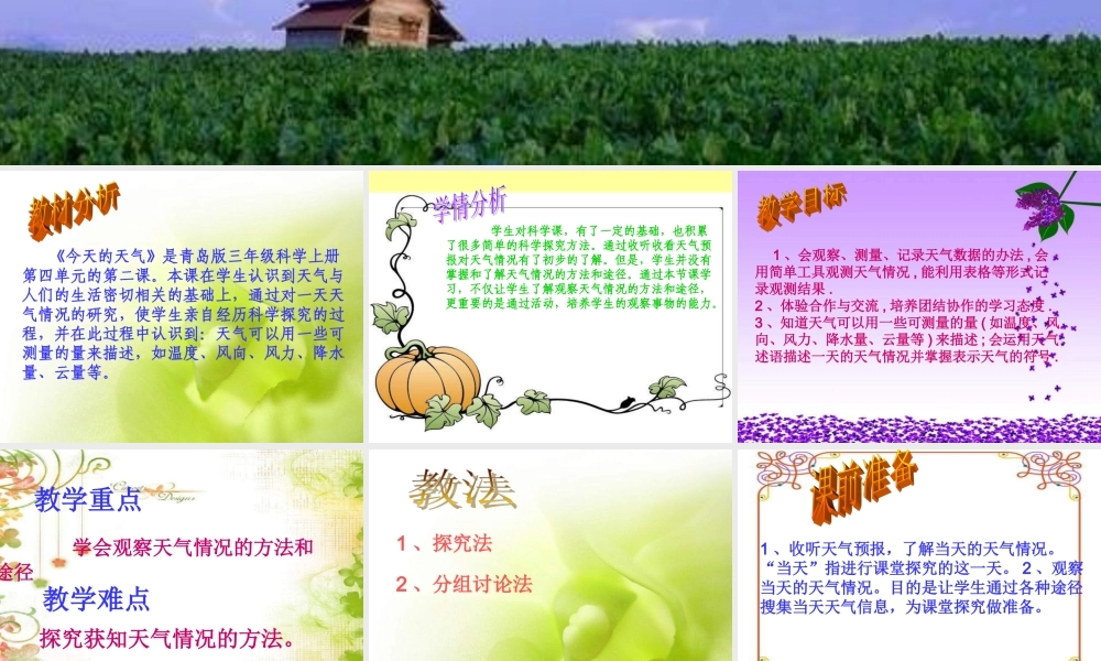 青岛小学科学三上《19 今天的天气》PPT课件 (2) 【虚拟宝库网www.xunibaoku.com】.ppt