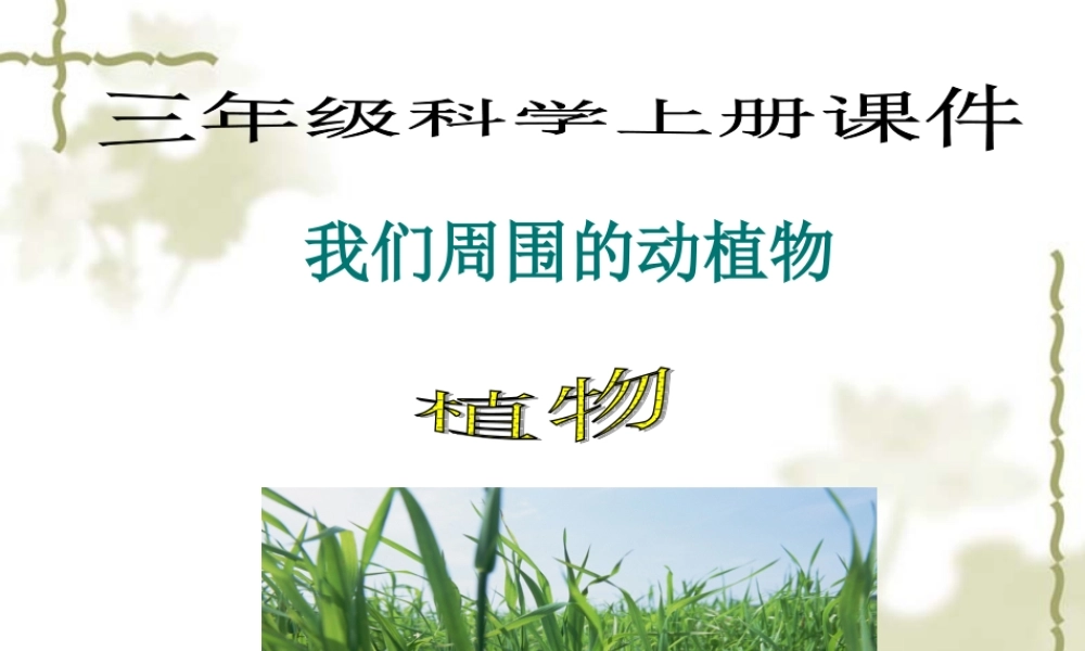 青岛小学科学三上《3 我们身边的动植物》PPT课件 (3) 【虚拟宝库网www.xunibaoku.com】.ppt