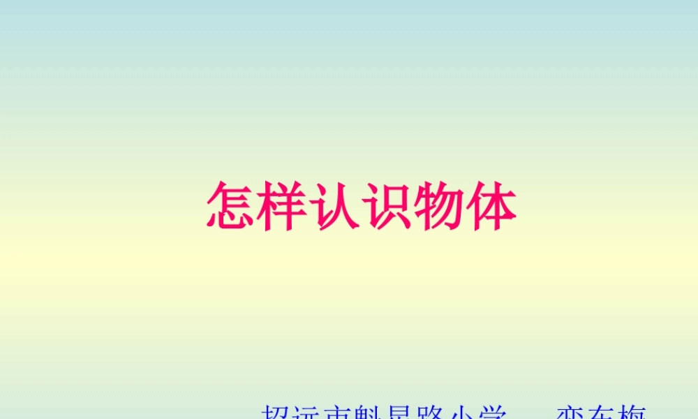 青岛小学科学三上《4 怎样认识物体》PPT课件 (2) 【虚拟宝库网www.xunibaoku.com】.ppt