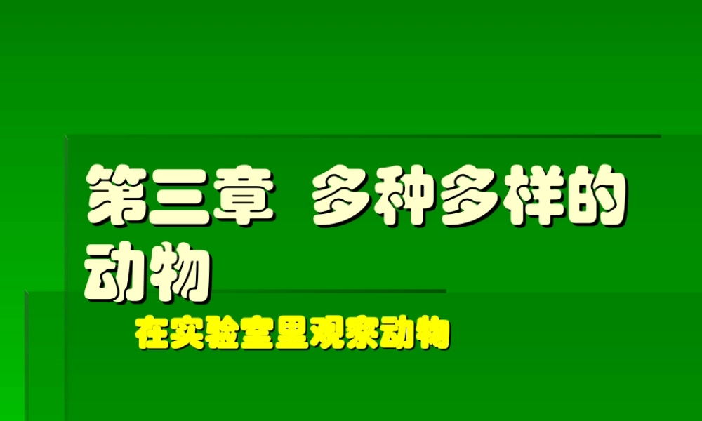 青岛小学科学三下《18 多样的动物》PPT课件 (2) .ppt