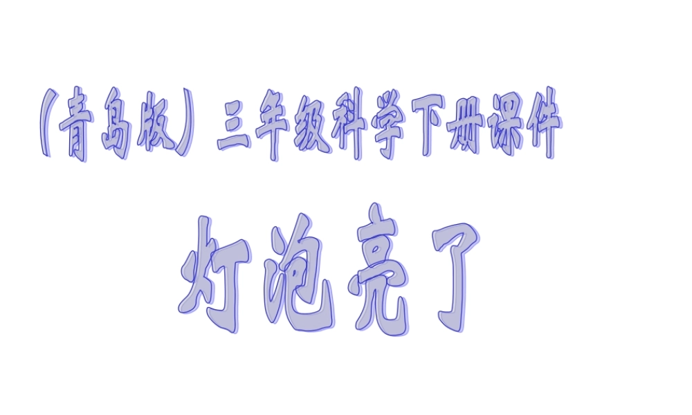 青岛小学科学三下《19 灯光亮了》PPT课件 (3).ppt