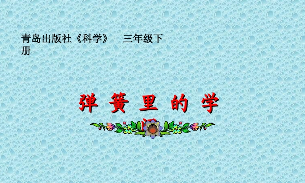 青岛小学科学三下《4 弹簧里的学问》PPT课件 (2).ppt