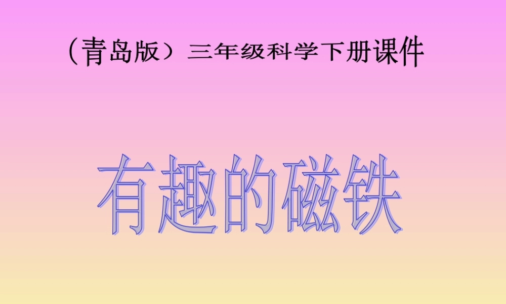 青岛小学科学三下《5 有趣的磁铁》PPT课件 (2).ppt