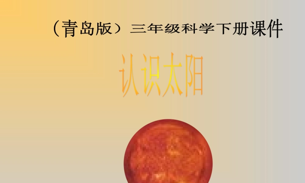 青岛小学科学三下《7 认识太阳》PPT课件 (4).ppt