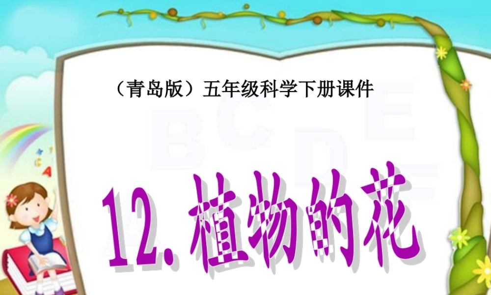 青岛小学科学五下《12.植物的花》PPT课件 (1) .ppt