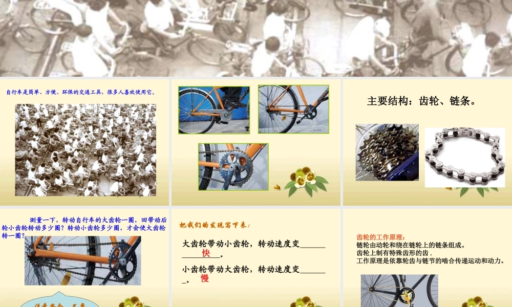 青岛小学科学五下《22.自行车的科学》PPT课件.ppt