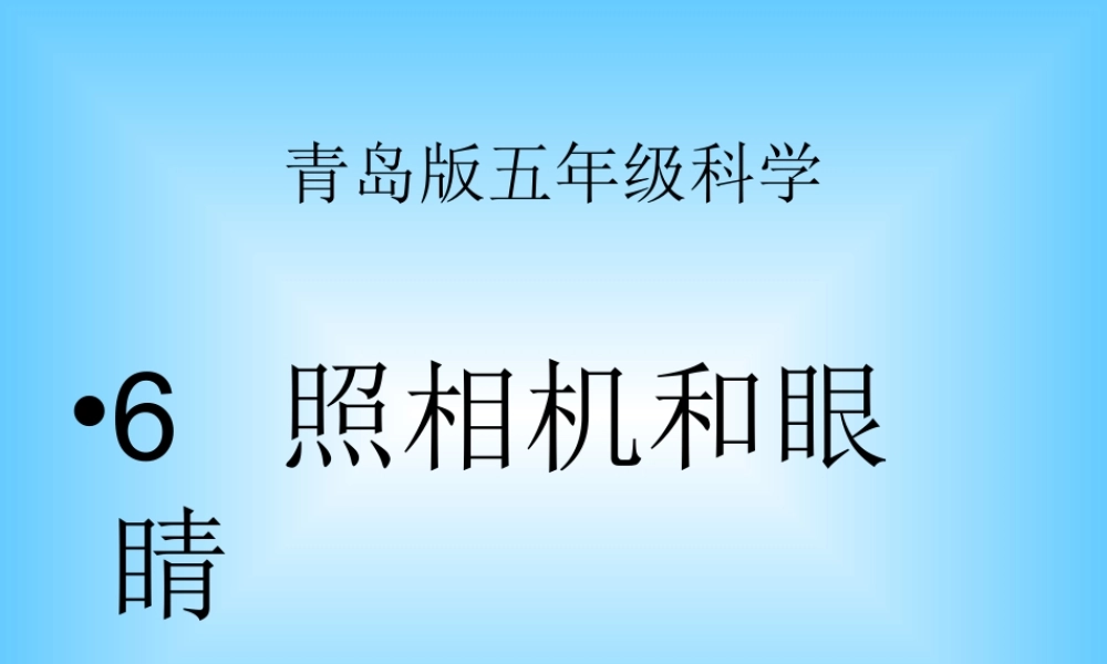 青岛小学科学五下《6.照相机和眼睛》PPT课件 (4) .ppt