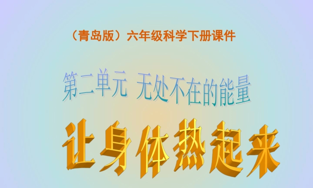 青岛小学科学六下《5、让身体热起来》PPT课件 (3) .ppt
