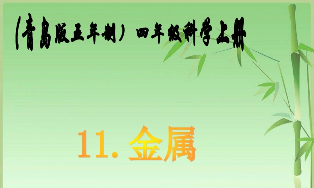 青岛小学科学四上《11 金属》PPT课件 (2) .ppt