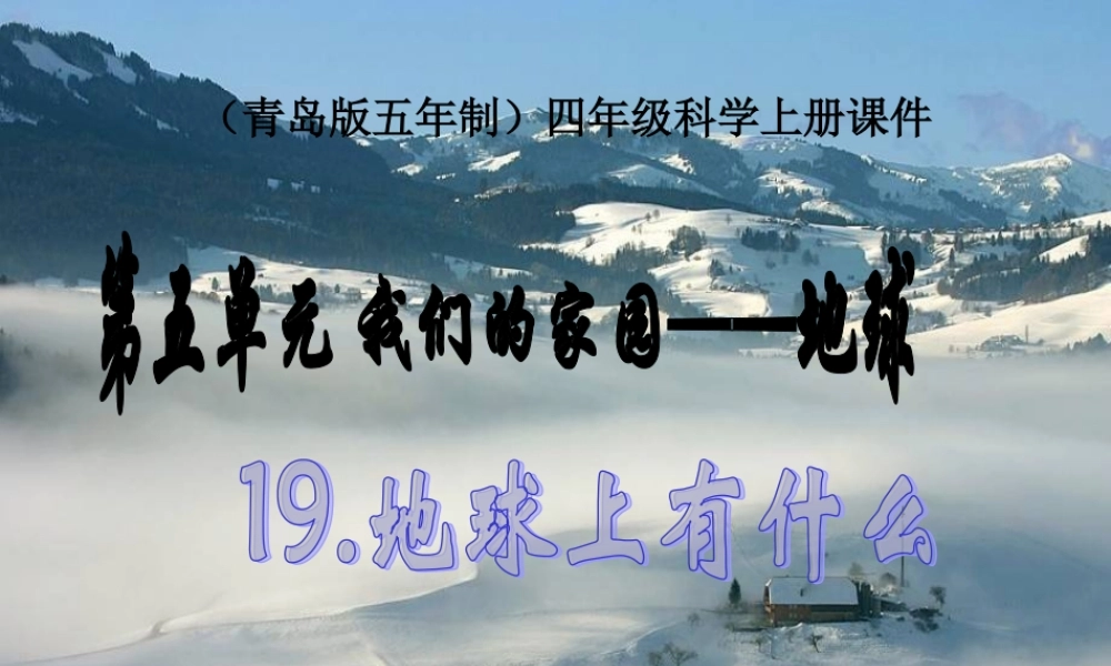 青岛小学科学四上《19 地球上有什么》PPT课件(1).ppt
