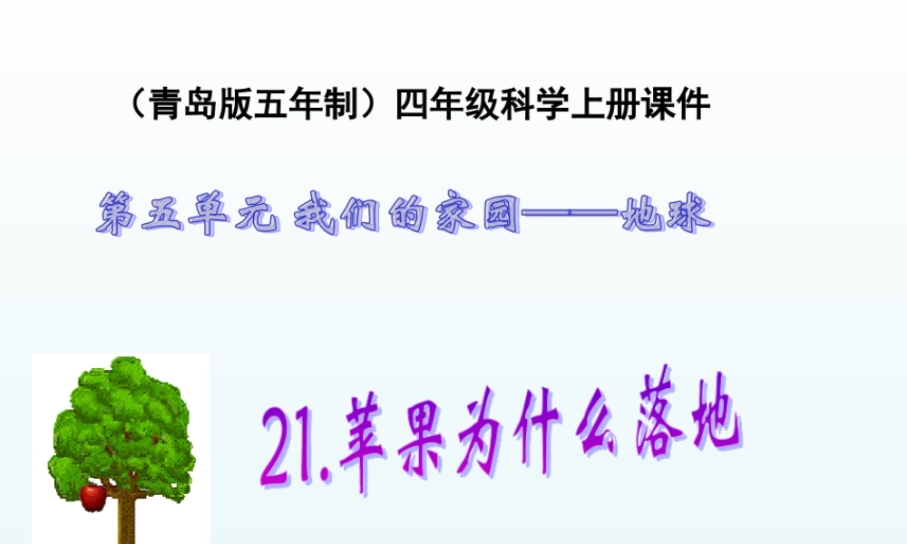 青岛小学科学四上《20 苹果为什么落地》PPT课件 (1) .ppt