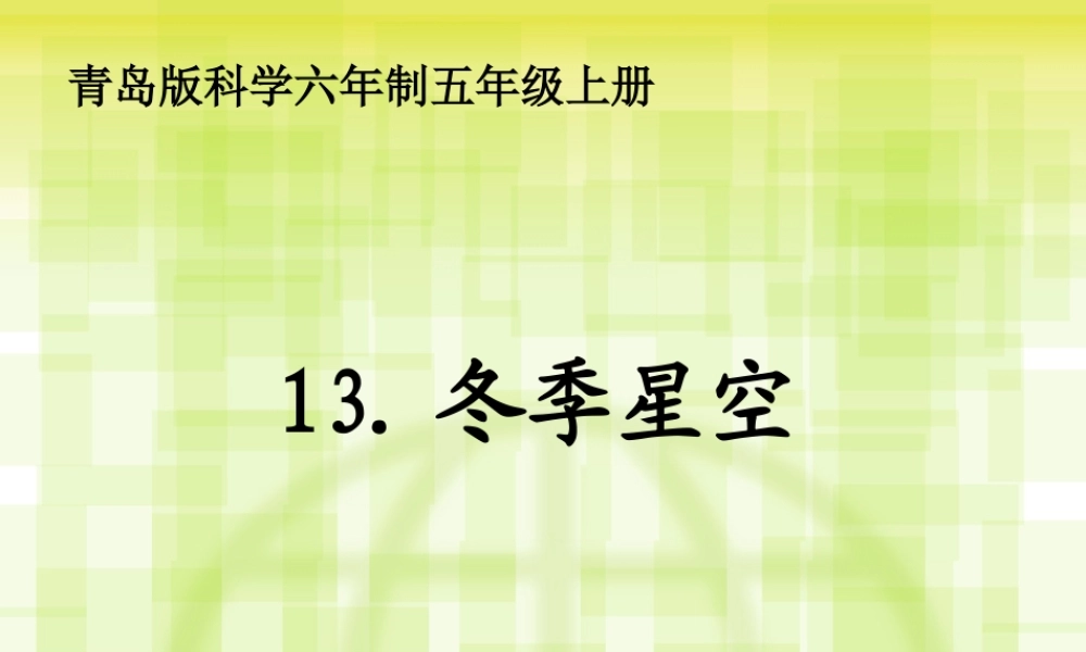 青岛小学科学四上《7 冬季星空》PPT课件 (5) .ppt