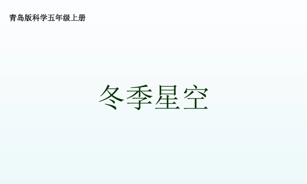 青岛小学科学四上《7 冬季星空》PPT课件 (7) .ppt