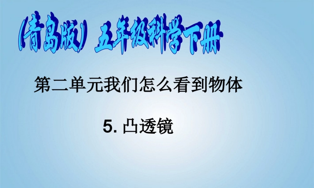 青岛小学科学四下《13 凸透镜》PPT课件 (15).ppt