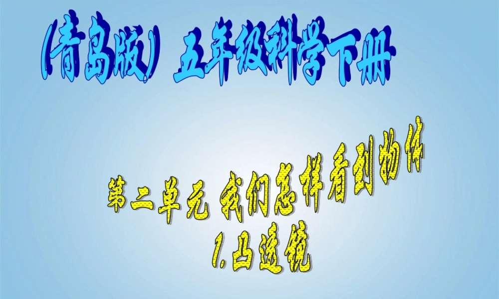 青岛小学科学四下《13 凸透镜》PPT课件 (14).ppt