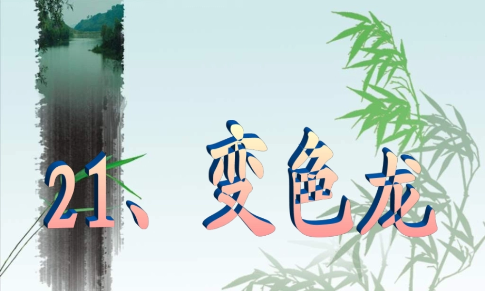 青岛小学科学四下《16 变色龙》PPT课件 (2).ppt