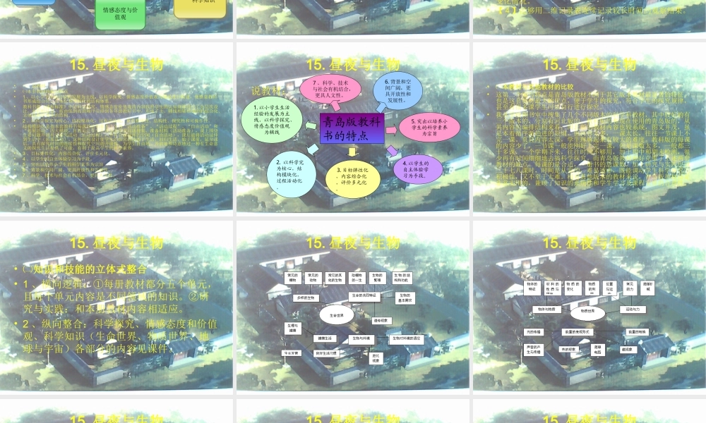 青岛小学科学四下《22 昼夜与生物》PPT课件 (8).ppt