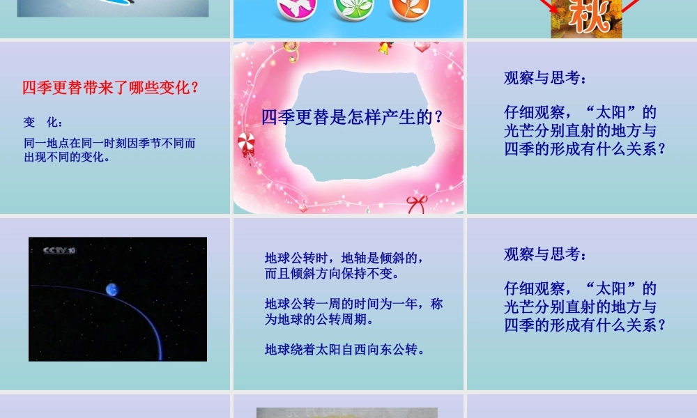 青岛小学科学四下《23 四季更替》PPT课件 (2).ppt